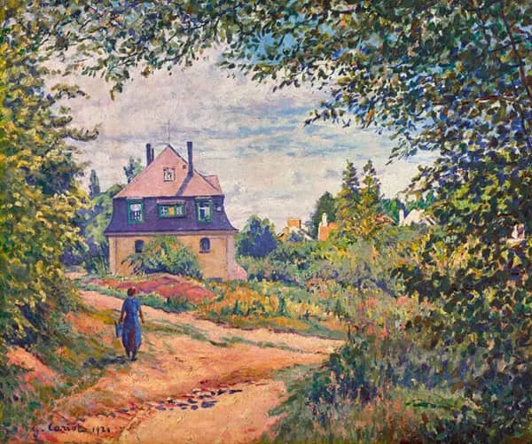 Femme Et Maison by Gustave Cariot | Oil Painting Reproduction