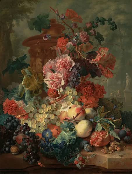 Fruit Piece 1722 by Jan Van Huysum | Oil Painting Reproduction