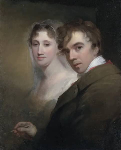 Portrait of the Artist Painting His Wife 1810 | Oil Painting Reproduction