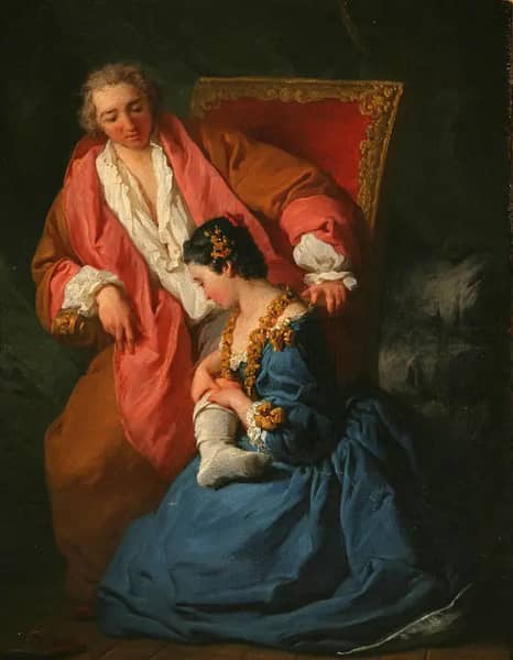 Courtesan in Love by Pierre Subleyras | Oil Painting Reproduction