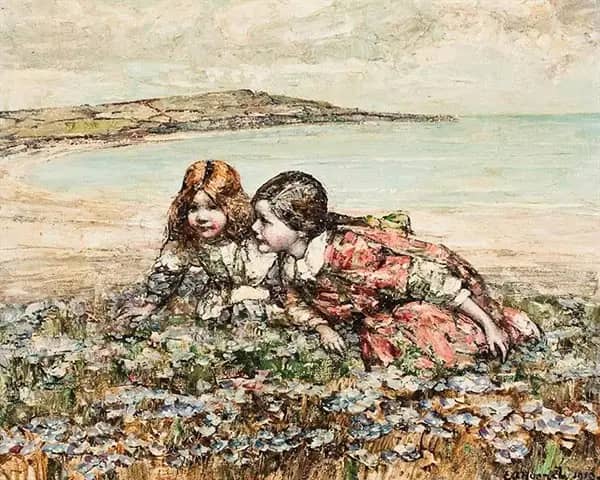 Girls at Brighouse Bay | Oil Painting Reproduction