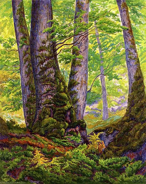 Three Beeches 1905 by Paul-Elie Ranson | Oil Painting Reproduction