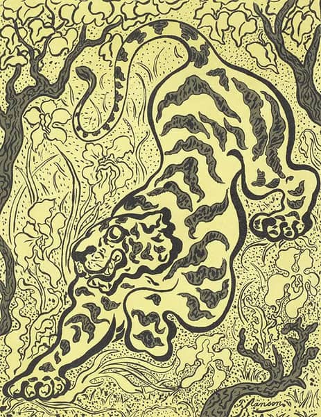 Tiger in The Jungles by Paul-Elie Ranson | Oil Painting Reproduction