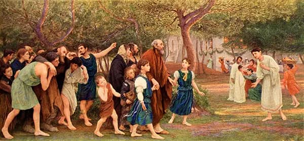 Einladung Zum Gastmahl by Eugene Burnand | Oil Painting Reproduction