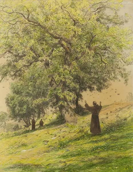 St Francis Preaches to The Birds | Oil Painting Reproduction