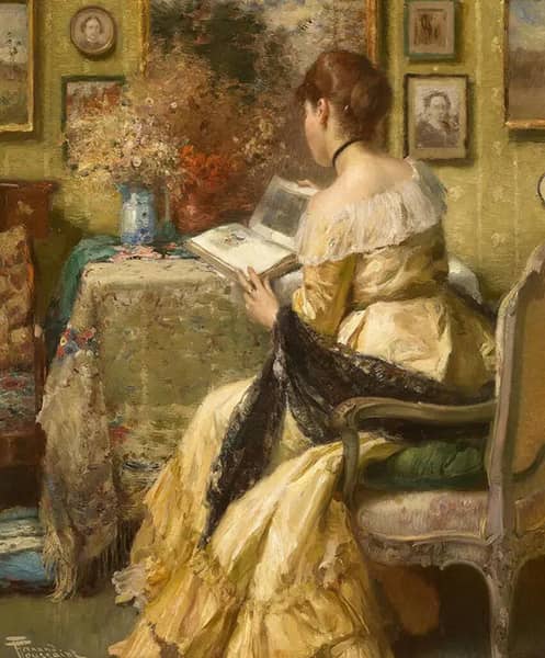 Afternoon Reading by Fernand Toussaint | Oil Painting Reproduction