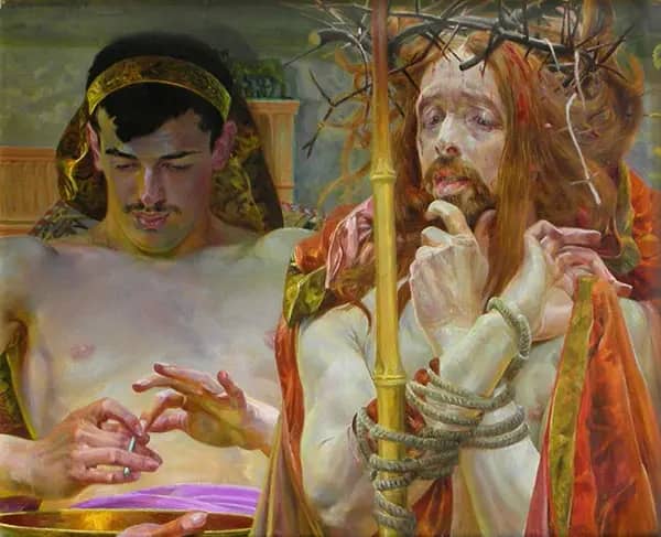 Christ and Pilate by Jacek Malczewski | Oil Painting Reproduction