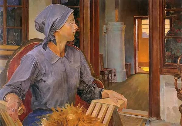 On The Terrace by Jacek Malczewski | Oil Painting Reproduction