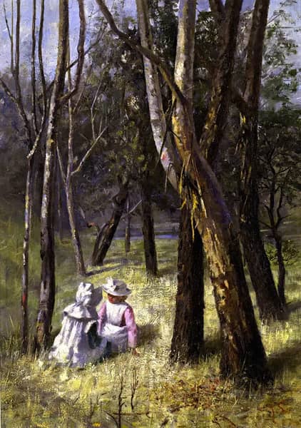 Little Gossips by Jane Sutherland | Oil Painting Reproduction