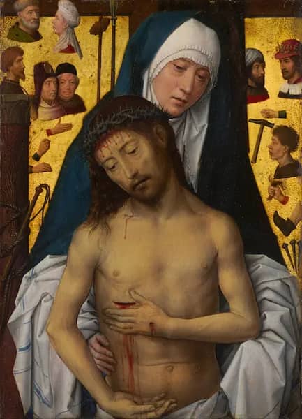 The Man of Sorrows in The Arms of The Virgin 1475 | Oil Painting Reproduction