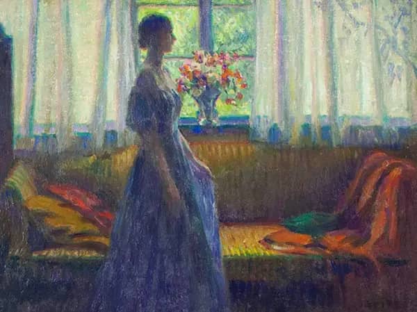 Woman in an Interior by Wilson H Irvine | Oil Painting Reproduction