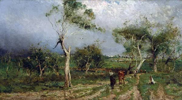 The Storm 1896 by Walter Withers | Oil Painting Reproduction