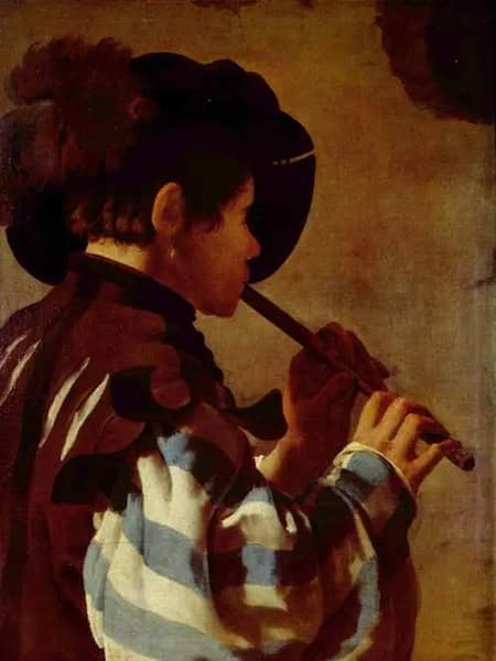 Flautist 1624 by Hendrick ter Brugghen | Oil Painting Reproduction