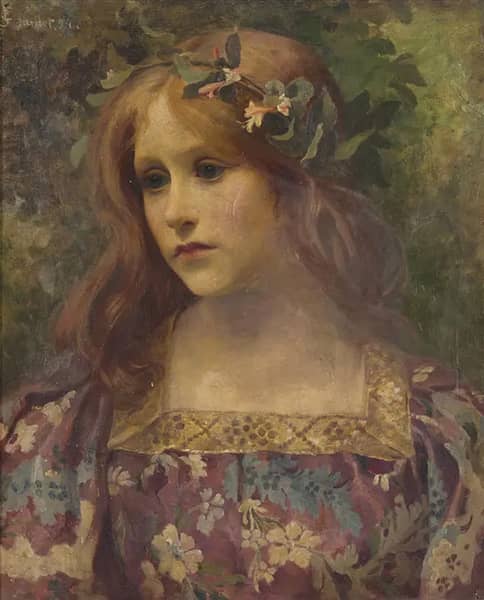 Portrait of a Young Girl by Elisabeth Sonrel | Oil Painting Reproduction