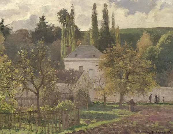 House in The Hermitage by Camille Pissarro | Oil Painting Reproduction