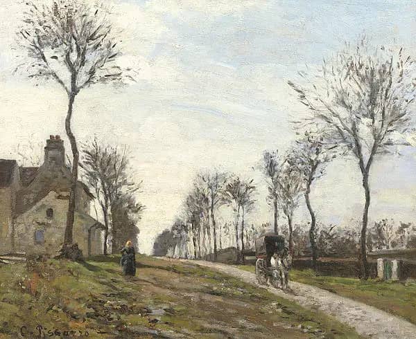 Road in Louveciennes by Camille Pissarro | Oil Painting Reproduction
