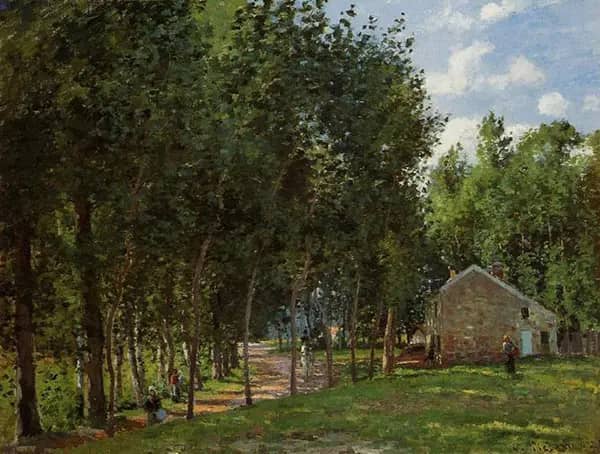 The House in The Forest by Camille Pissarro | Oil Painting Reproduction