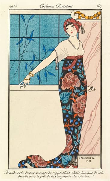 Grande Robe du Soir by George Barbier | Oil Painting Reproduction