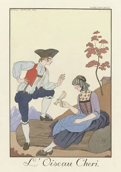 L'oiseau Cheri by George Barbier | Oil Painting Reproduction
