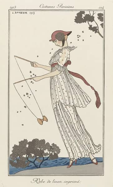Robe de Linon Imprime by George Barbier | Oil Painting Reproduction
