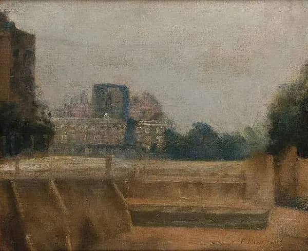 Low Tide at Chelsea Embankment | Oil Painting Reproduction