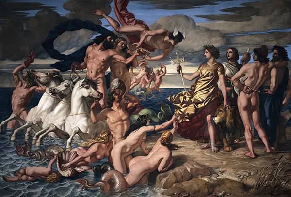Neptune Resigning to Britannia The Empire of The Sea 1847 | Oil Painting Reproduction