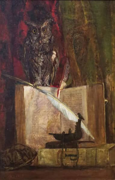 The Philosopher's Corner by Maria Oakey Dewing | Oil Painting Reproduction