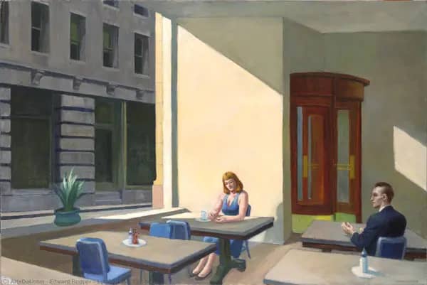 Sunlight in a Cafeteria by Edward Hopper | Oil Painting Reproduction