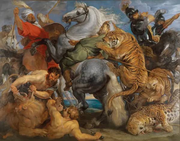 The Tiger Hunt c1616 by Peter Paul Rubens | Oil Painting Reproduction