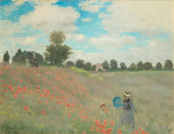 Poppy Fields 1873 by Claude Monet | Oil Painting Reproduction