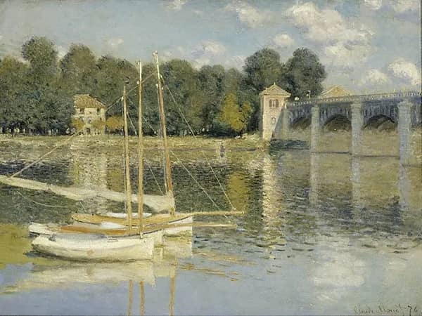 The Argenteuil Bridge 1874 by Claude Monet | Oil Painting Reproduction