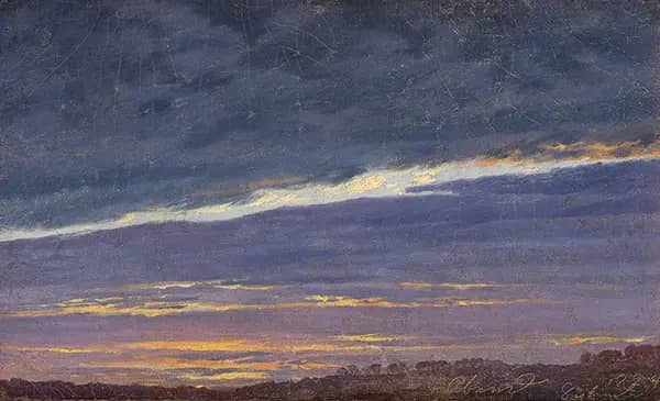 Evening Cloudy Sky by Caspar David Friedrich | Oil Painting Reproduction