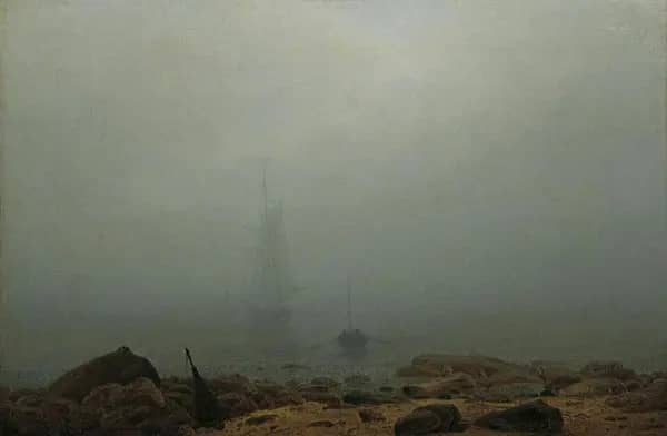 Sea Beach in The Fog by Caspar David Friedrich | Oil Painting Reproduction