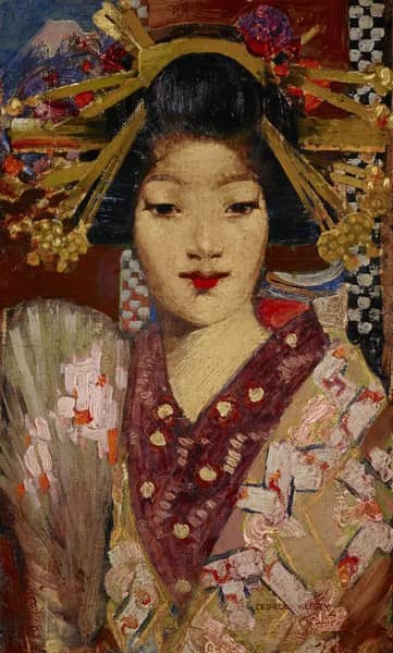 Geisha Girl 1894 by George Henry | Oil Painting Reproduction