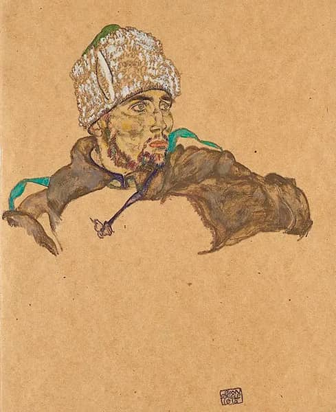 Russian Prisoner of War 1915 by Egon Schiele | Oil Painting Reproduction