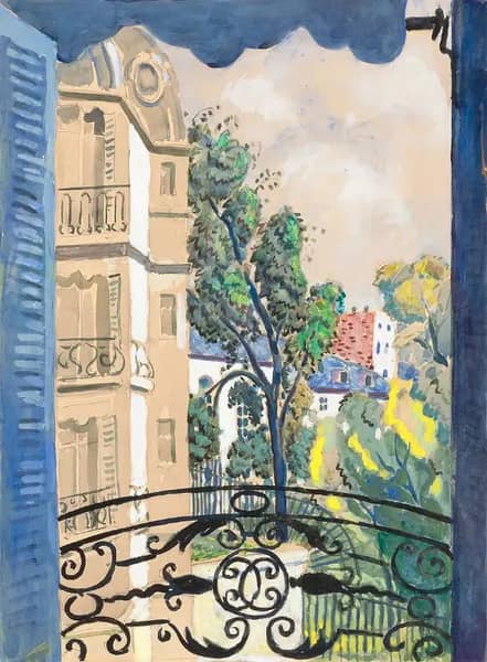 View from Balcony by Frederic Clay Bartlett | Oil Painting Reproduction