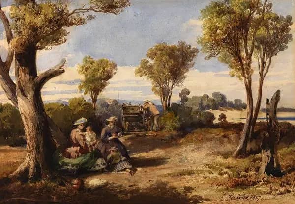 Picnic at Dromana by Louis Buvelot | Oil Painting Reproduction