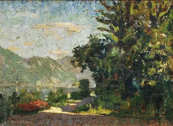 Lake View by Giuseppe Amisani | Oil Painting Reproduction