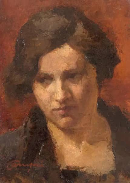 Ritratto Femminile 2 by Giuseppe Amisani | Oil Painting Reproduction