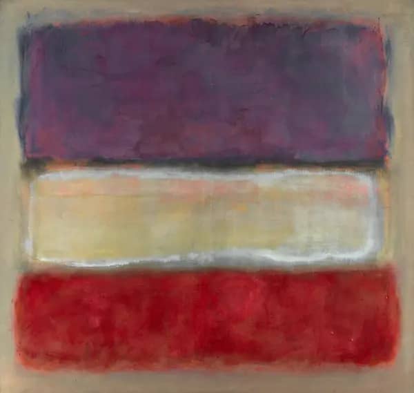 Untitled (Purple White and Red) | Oil Painting Reproduction