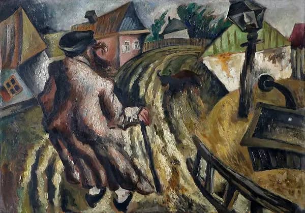 A Figure With a Stick in the Path | Oil Painting Reproduction