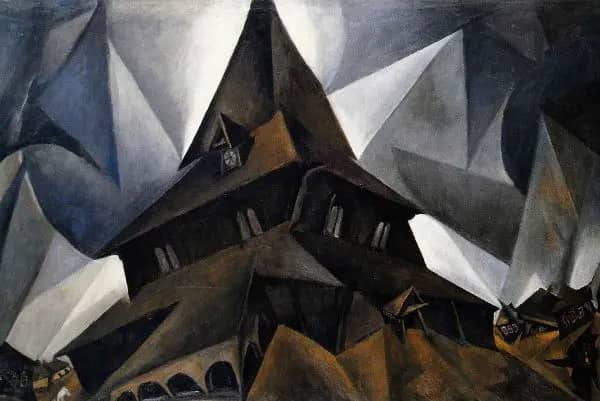 Old Synagogue 1917 by Issachar Ber Ryback | Oil Painting Reproduction