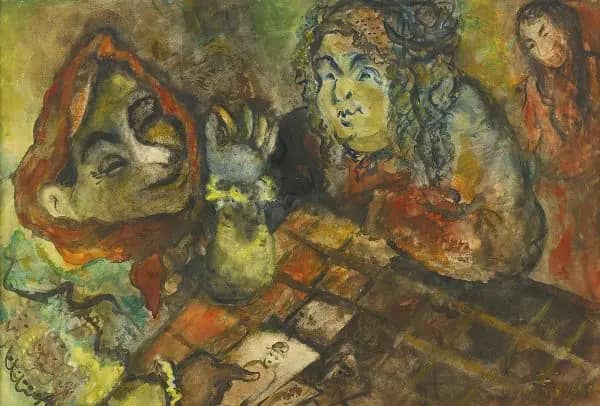 The Matchmaker by Issachar Ber Ryback | Oil Painting Reproduction