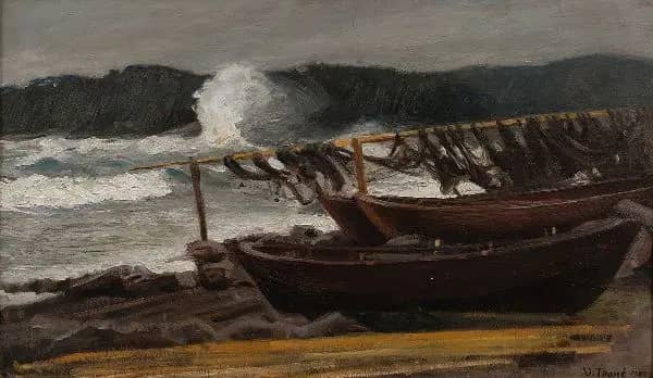 Storm by Suursaari by Verner Thome | Oil Painting Reproduction