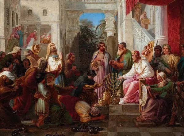 A Merciful King by Moritz Daniel Oppenheim | Oil Painting Reproduction