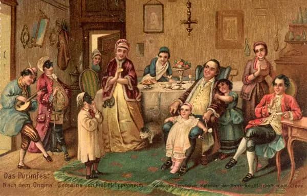 Purim by Moritz Daniel Oppenheim | Oil Painting Reproduction