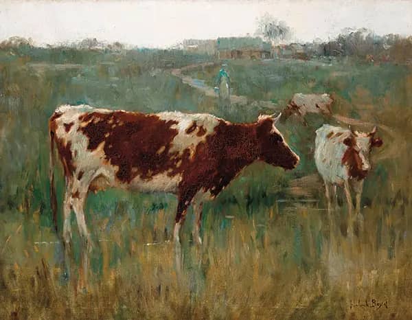 Milking Time at Heidelberg by Penleigh Boyd | Oil Painting Reproduction