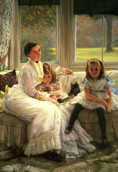 Flower Viewing by James Tissot | Oil Painting Reproduction