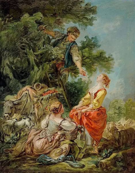 Picking Cherries by Jean Honore Fragonard | Oil Painting Reproduction