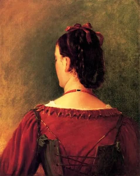 Head of a Roman Woman, From Nature 1832 | Oil Painting Reproduction